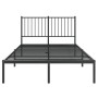Estructura de cama con cabecero metal negro 120x190 cm de vidaXL, Camas y somieres - Ref: Foro24-350861, Precio: 110,88 €, De...