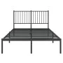 Bettgestell mit schwarzem Metallkopfteil 120x200 cm von vidaXL, Betten und Lattenroste - Ref: Foro24-350862, Preis: 94,99 €, ...