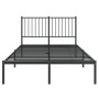 Estructura de cama con cabecero metal negro 120x200 cm de vidaXL, Camas y somieres - Ref: Foro24-350862, Precio: 97,83 €, Des...