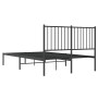 Estructura de cama con cabecero metal negro 120x200 cm de vidaXL, Camas y somieres - Ref: Foro24-350862, Precio: 97,83 €, Des...