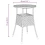 Garden table acacia wood and black synthetic rattan Ø60x75 cm by vidaXL, Garden tables - Ref: Foro24-310602, Price: 44,49 €, ...