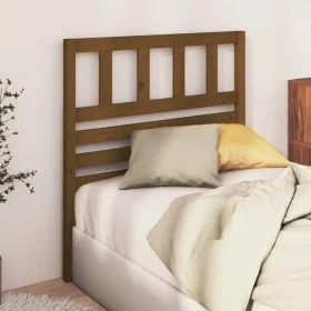 Honey brown solid pine wood bed headboard 106x4x100 cm by vidaXL, Headboards and footboards - Ref: Foro24-814132, Price: 42,6...