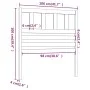 Bettkopfteil aus massivem Kiefernholz in Honigbraun, 106 x 4 x 100 cm von vidaXL, Kopf- und Fußteile - Ref: Foro24-814132, Pr...