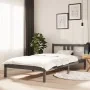Grauer Massivholzbettrahmen 100x200 cm von vidaXL, Betten und Lattenroste - Ref: Foro24-814876, Preis: 85,49 €, Rabatt: %