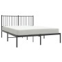 Bed frame with black metal headboard 135x190 cm by vidaXL, Beds and slatted bases - Ref: Foro24-350863, Price: 104,29 €, Disc...