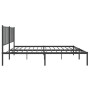 Bed frame with black metal headboard 135x190 cm by vidaXL, Beds and slatted bases - Ref: Foro24-350863, Price: 104,29 €, Disc...