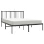 Estructura de cama con cabecero metal negro 140x190 cm de vidaXL, Camas y somieres - Ref: Foro24-350864, Precio: 89,27 €, Des...