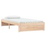 Weißer Massivholzbettrahmen 100x200 cm von vidaXL, Betten und Lattenroste - Ref: Foro24-814940, Preis: 144,51 €, Rabatt: %