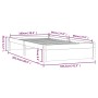 Weißer Massivholzbettrahmen 100x200 cm von vidaXL, Betten und Lattenroste - Ref: Foro24-814940, Preis: 144,51 €, Rabatt: %