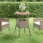 Garden table acacia wood and gray synthetic rattan Ø60x75 cm by vidaXL, Garden tables - Ref: Foro24-310603, Price: 45,92 €, D...