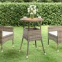 Gartentisch aus Akazienholz und grauem synthetischem Rattan Ø60x75 cm von vidaXL, Gartentische - Ref: Foro24-310603, Preis: 6...