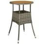 Garden table acacia wood and gray synthetic rattan Ø60x75 cm by vidaXL, Garden tables - Ref: Foro24-310603, Price: 45,92 €, D...