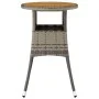 Garden table acacia wood and gray synthetic rattan Ø60x75 cm by vidaXL, Garden tables - Ref: Foro24-310603, Price: 45,92 €, D...