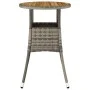 Garden table acacia wood and gray synthetic rattan Ø60x75 cm by vidaXL, Garden tables - Ref: Foro24-310603, Price: 45,92 €, D...