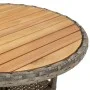 Garden table acacia wood and gray synthetic rattan Ø60x75 cm by vidaXL, Garden tables - Ref: Foro24-310603, Price: 45,92 €, D...