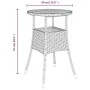 Garden table acacia wood and gray synthetic rattan Ø60x75 cm by vidaXL, Garden tables - Ref: Foro24-310603, Price: 45,92 €, D...