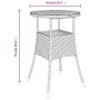 Gartentisch aus Akazienholz und grauem synthetischem Rattan Ø60x75 cm von vidaXL, Gartentische - Ref: Foro24-310603, Preis: 6...
