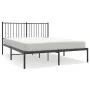 Bettgestell mit schwarzem Metallkopfteil 140x200 cm von vidaXL, Betten und Lattenroste - Ref: Foro24-350865, Preis: 100,35 €,...