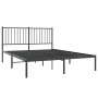 Bed frame with black metal headboard 140x200 cm by vidaXL, Beds and slatted bases - Ref: Foro24-350865, Price: 101,94 €, Disc...