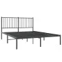 Bettgestell mit schwarzem Metallkopfteil 140x200 cm von vidaXL, Betten und Lattenroste - Ref: Foro24-350865, Preis: 100,35 €,...