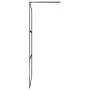 Accessible shower screen clear ESG glass black 80x195 cm by vidaXL, Shower walls and screens - Ref: Foro24-149148, Price: 181...