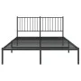 Bettgestell mit schwarzem Metallkopfteil 140x200 cm von vidaXL, Betten und Lattenroste - Ref: Foro24-350865, Preis: 100,35 €,...