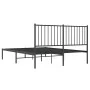 Bettgestell mit schwarzem Metallkopfteil 140x200 cm von vidaXL, Betten und Lattenroste - Ref: Foro24-350865, Preis: 100,35 €,...