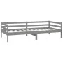 Schlafsofa aus massivem, grauem Kiefernholz, 90 x 200 cm von vidaXL, Betten und Lattenroste - Ref: Foro24-806932, Preis: 91,2...
