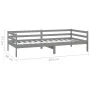 Schlafsofa aus massivem, grauem Kiefernholz, 90 x 200 cm von vidaXL, Betten und Lattenroste - Ref: Foro24-806932, Preis: 91,2...