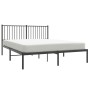 Estructura de cama con cabecero metal negro 150x200 cm de vidaXL, Camas y somieres - Ref: Foro24-350866, Precio: 124,30 €, De...