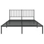 Estructura de cama con cabecero metal negro 150x200 cm de vidaXL, Camas y somieres - Ref: Foro24-350866, Precio: 124,30 €, De...