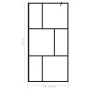 Accessible shower screen with black tempered glass 100x195 cm by vidaXL, Shower walls and screens - Ref: Foro24-149154, Price...