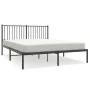 Bettgestell mit schwarzem Metallkopfteil 160x200 cm von vidaXL, Betten und Lattenroste - Ref: Foro24-350867, Preis: 125,42 €,...