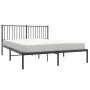 Bettgestell mit schwarzem Metallkopfteil 160x200 cm von vidaXL, Betten und Lattenroste - Ref: Foro24-350867, Preis: 125,42 €,...