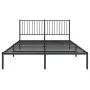 Bettgestell mit schwarzem Metallkopfteil 160x200 cm von vidaXL, Betten und Lattenroste - Ref: Foro24-350867, Preis: 125,42 €,...