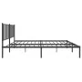 Bettgestell mit schwarzem Metallkopfteil 160x200 cm von vidaXL, Betten und Lattenroste - Ref: Foro24-350867, Preis: 125,42 €,...