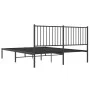 Bettgestell mit schwarzem Metallkopfteil 160x200 cm von vidaXL, Betten und Lattenroste - Ref: Foro24-350867, Preis: 125,42 €,...