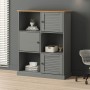 Librería VIGO madera maciza de pino gris 90x35x114,5 cm de vidaXL, Librerías y estanterías - Ref: Foro24-353183, Precio: 148,...