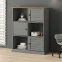 Librería VIGO madera maciza de pino gris 90x35x114,5 cm de vidaXL, Librerías y estanterías - Ref: Foro24-353183, Precio: 147,...