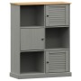 Librería VIGO madera maciza de pino gris 90x35x114,5 cm de vidaXL, Librerías y estanterías - Ref: Foro24-353183, Precio: 148,...