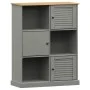 Librería VIGO madera maciza de pino gris 90x35x114,5 cm de vidaXL, Librerías y estanterías - Ref: Foro24-353183, Precio: 147,...