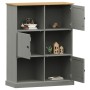 Librería VIGO madera maciza de pino gris 90x35x114,5 cm de vidaXL, Librerías y estanterías - Ref: Foro24-353183, Precio: 148,...