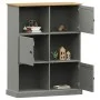 Librería VIGO madera maciza de pino gris 90x35x114,5 cm de vidaXL, Librerías y estanterías - Ref: Foro24-353183, Precio: 147,...