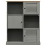 Librería VIGO madera maciza de pino gris 90x35x114,5 cm de vidaXL, Librerías y estanterías - Ref: Foro24-353183, Precio: 147,...