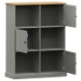 Librería VIGO madera maciza de pino gris 90x35x114,5 cm de vidaXL, Librerías y estanterías - Ref: Foro24-353183, Precio: 148,...