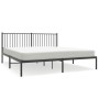 Bed frame with black metal headboard 180x200 cm by vidaXL, Beds and slatted bases - Ref: Foro24-350868, Price: 125,92 €, Disc...