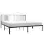 Estructura de cama con cabecero metal negro 180x200 cm de vidaXL, Camas y somieres - Ref: Foro24-350868, Precio: 125,92 €, De...