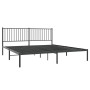 Bed frame with black metal headboard 180x200 cm by vidaXL, Beds and slatted bases - Ref: Foro24-350868, Price: 125,92 €, Disc...