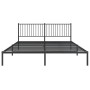 Bed frame with black metal headboard 180x200 cm by vidaXL, Beds and slatted bases - Ref: Foro24-350868, Price: 125,92 €, Disc...