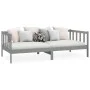 Solid gray pine wood sofa bed 90x200 cm by vidaXL, Beds and slatted bases - Ref: Foro24-806942, Price: 118,54 €, Discount: %